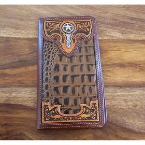 Silver Creek Southern Desperado Checkbook Wallet Leather